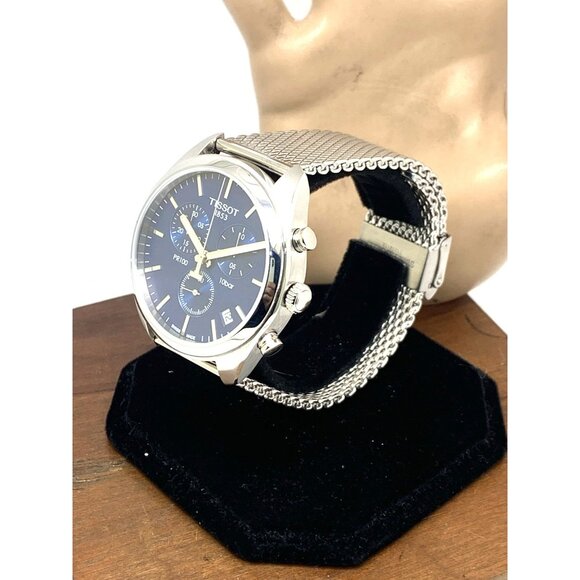 Tissot Men's Watch PR100 Swiss Quartz 41mm Chronograph Blue Dial T1014171104100 - Picture 2 of 15